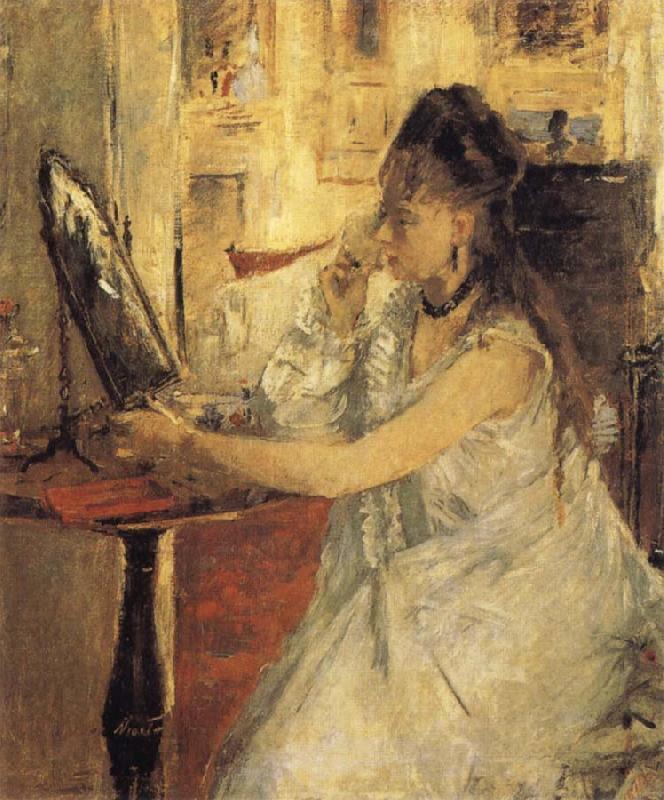 Berthe Morisot Young Woman PowderingHerself oil painting picture